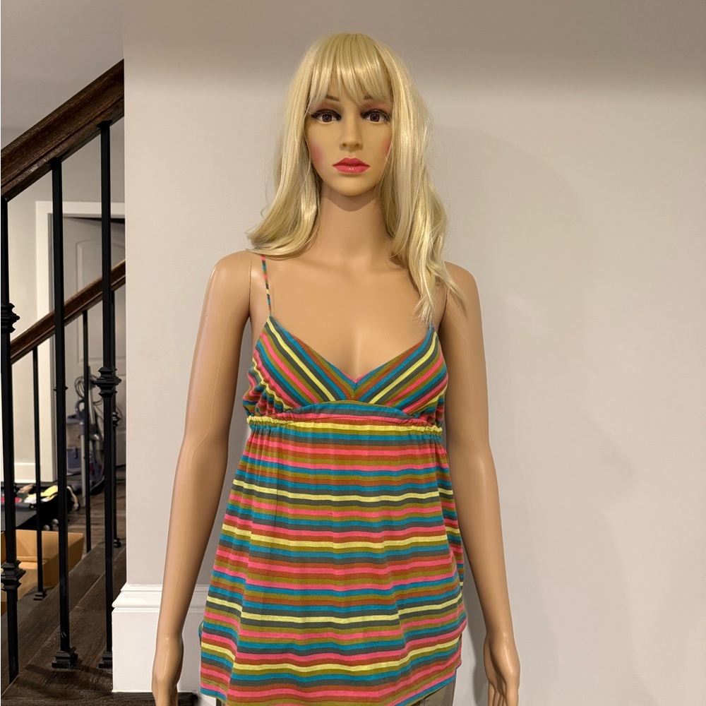 Vintage Free People Multicolor Striped Top